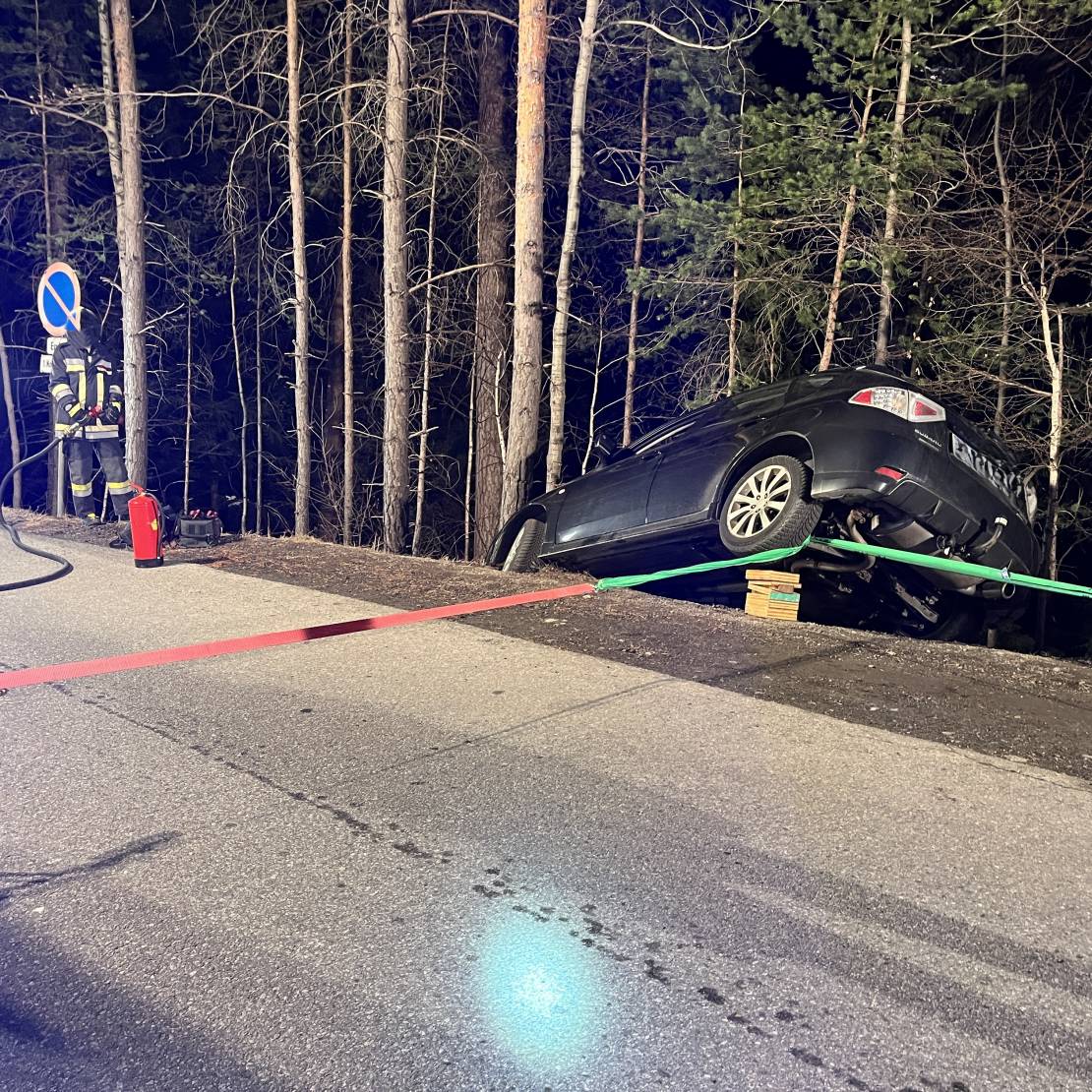 Fahrzeugabsturz Spisser Landesstraße